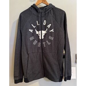 Under Armour Hoodie Project Rock All Day Hustle Graphic Zip Up‎ Medium